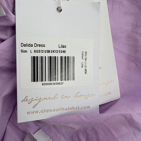 Alamour Dalida Mini Dress Lilac Purple Party Cocktail - Picture 6 of 12